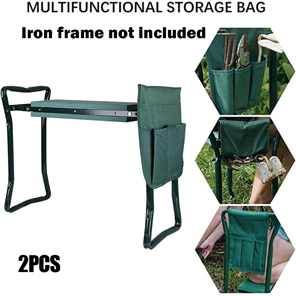 Storage Pocket Pouch for Garden Bench, Tool Side Bag, Kneeler, Stools, Gardening Supplies, 2Pcs