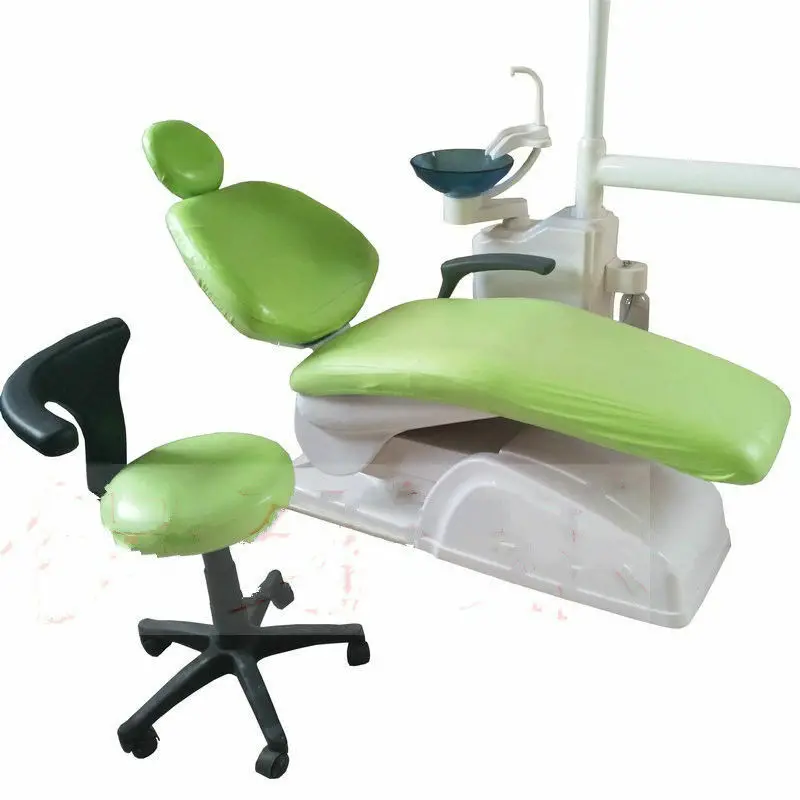 

1Set Dental Unit Cover Cloth Dentist Chair Protector Sleeves PU Lether Apple Green