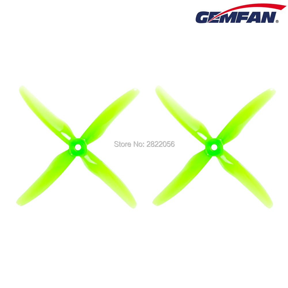 Hélice Gemfan 51455 de 5 pulgadas para Dron de carreras, 4 piezas/2 pares, 4 aspas/tres aspas, motor sin escobillas CW CCW, FPV