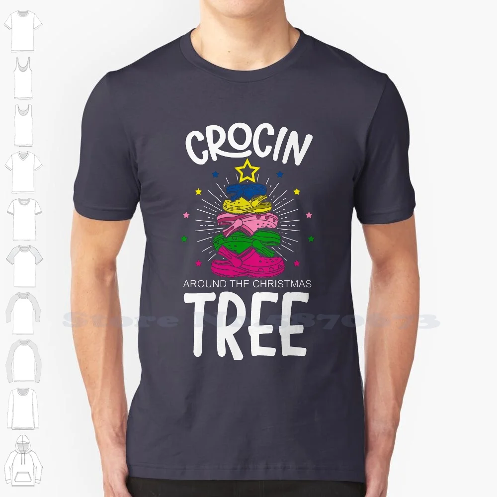 Crocin Around The Christmas Tree 100% Cotton T-Shirt Christmas The Christmas Tree Xmas Tree Crocin Around Watercolor Sandal