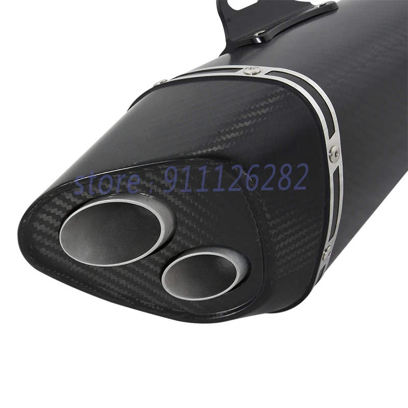 Yoshimura R11 Universal Double Hole Motorcycle Exhaust Escape Modify 51mm 60mm Carbon Fiber Muffler For GSX-S750 DUKE790 Z900 R1