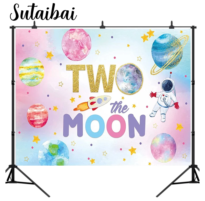 

Фон для фотосъемки с изображением двух звезд и планеты