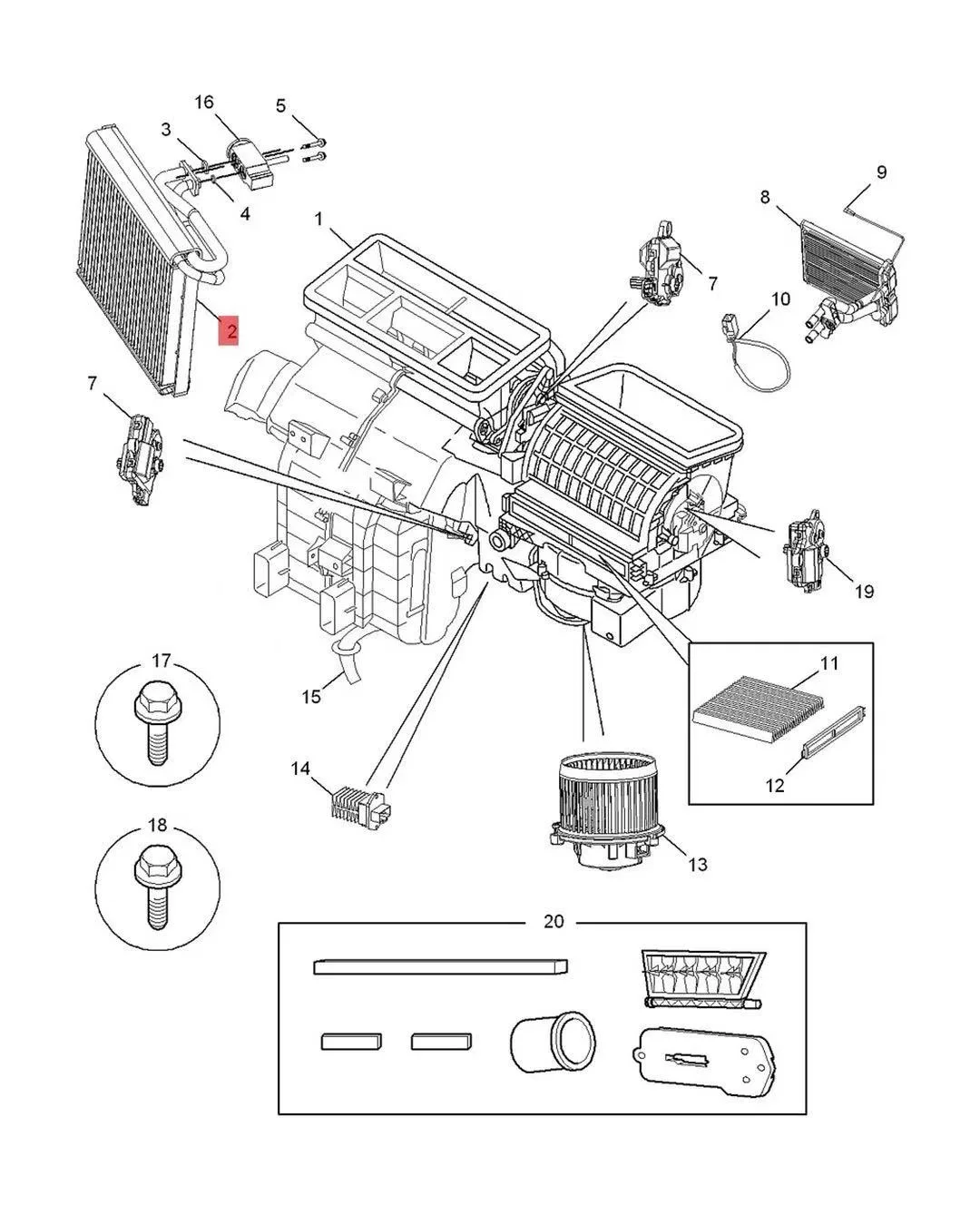 

1kit Evaporator ac ASSY. for Chinese SAIC ROEWE 350 MG5 1.5L engine Auto car motor parts 10031843