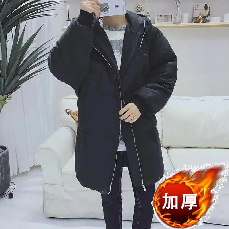 Winter New Coat Men Fashion Thick Warm Casual Loose Long Jacket Male Clothes Streetwear Windproof Hooded Parka Man Windbreaker