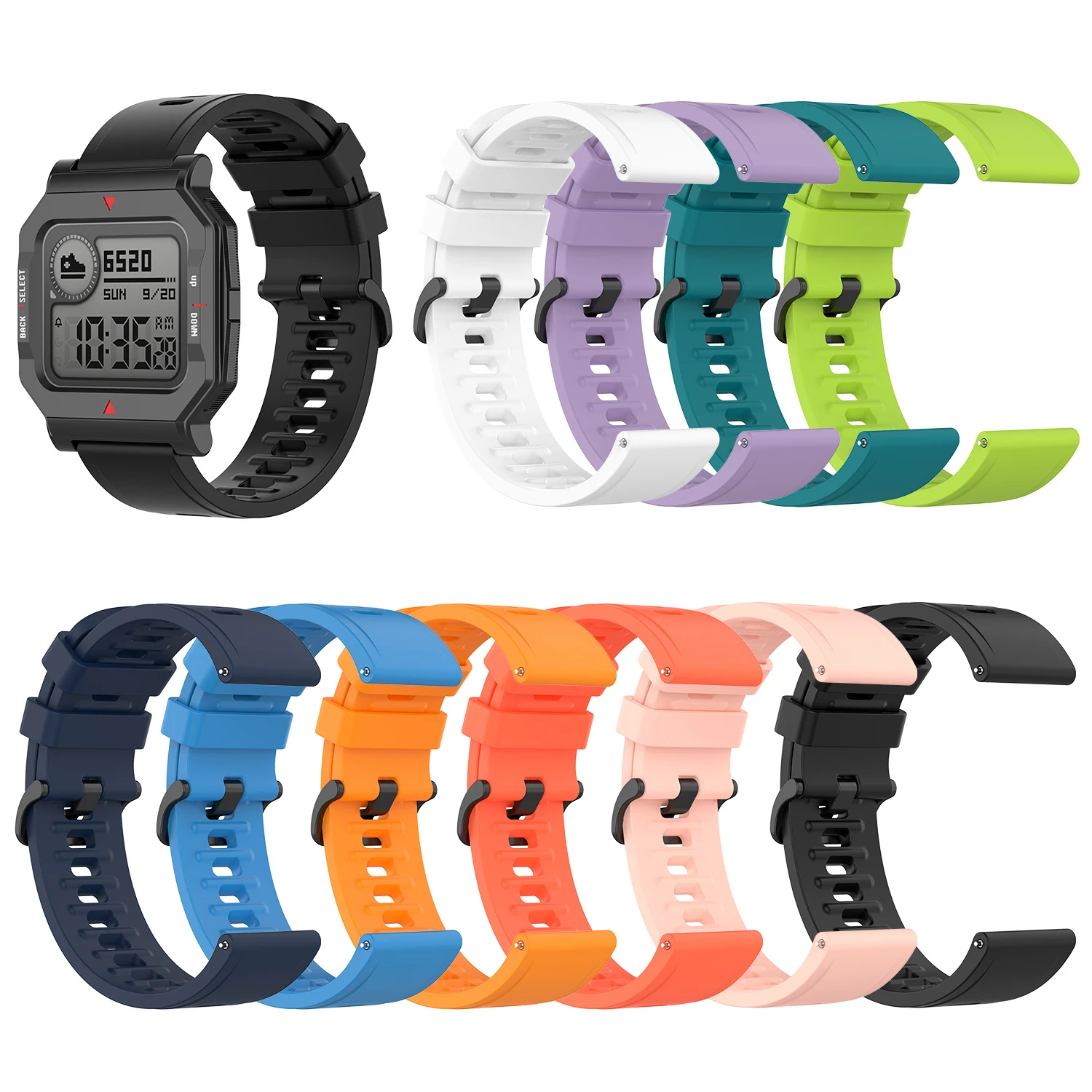 Fashion Soft Silicone Watch Strap For Xiaomi Huami Amazfit Neo Sports Bracelet Smartwatch Replacement Wristband Accessories