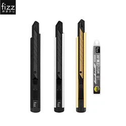 Fizz-cuchillo utilitario Original de aleación de aluminio, cuchilla de Metal, diseño autoblocante, ángulo afilado con rotura, cortador para oficina