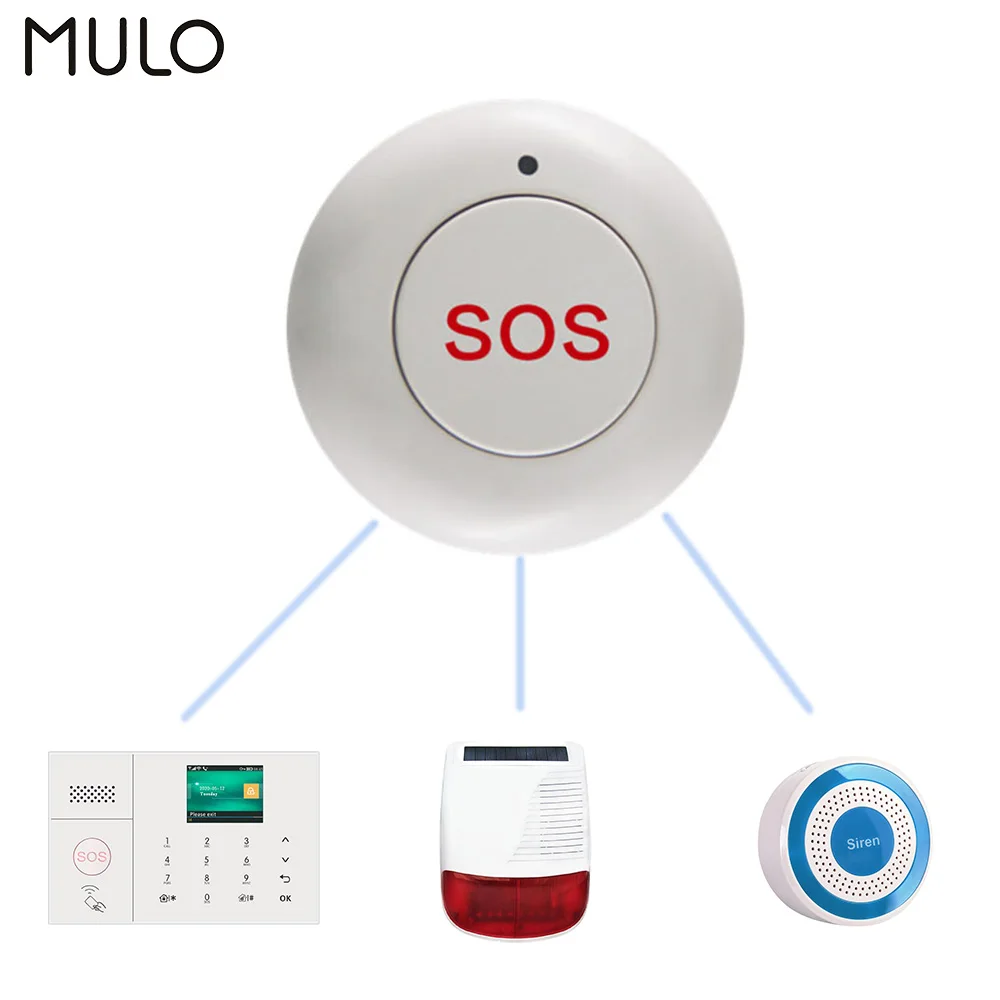 433mhz botão de emergência sem fio sos botão para ajuda compatível com o nosso 433mhz sistema de alarme de segurança do assaltante em casa