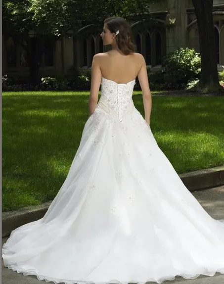 Vestido de baile de tafetán de tul con escote Corazón, espalda abierta, encaje con apliques, gemas de diamantes de imitación, cuentas, vestido de novia 2018, vestidos de dama de honor