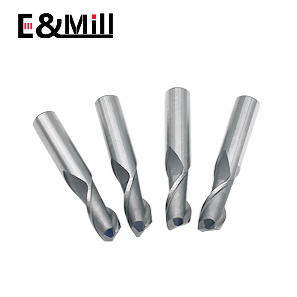 2 flute white steel milling cutter tool Super hard straight shank white steel keyway end mill 2 3 4 5 6 8 10 12 13 14mm 2-edged