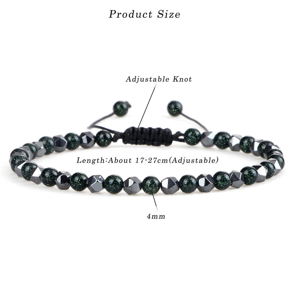 Fahsion Bracelet Irregular Natural Tiger Eye Stone Distance 4mm Bead Bracelet&Bangle for Women Men Counple Yoga New Jewelry Gift