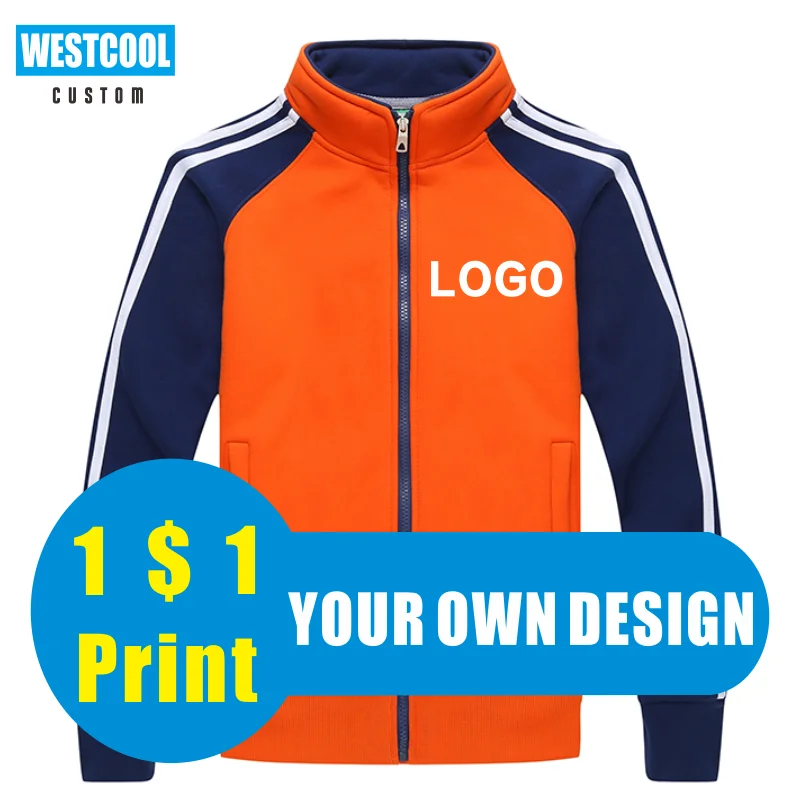 

Zipper Jackets Custom Logo Autumn And Winter Group Tops Embroidery Customizion Casual Men Clothing Customized WESTCOOL2020