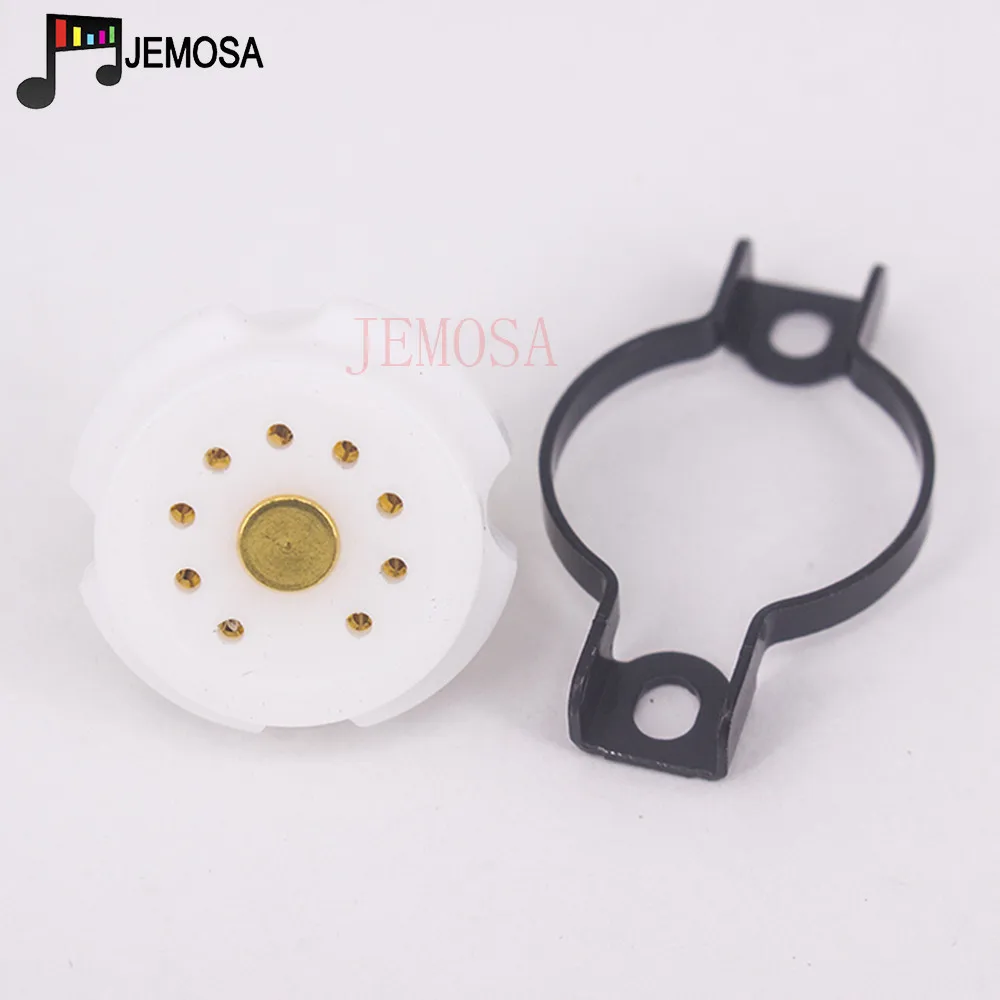 EIZZ Teflon małe 9 pinów gniazdo pozłacane dla 12AX7 ECC82 ECC83 6922 ECC88 lampa elektronowa HIFI Audio wzmacniacz lampy elektronowej