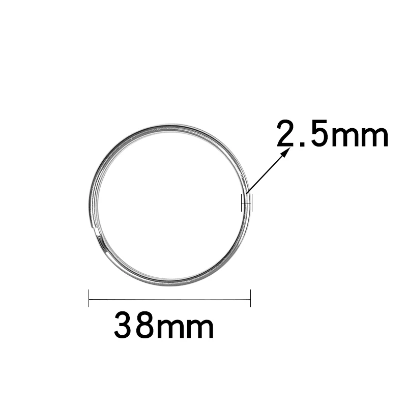 5–30 Stück 12–50 mm Edelstahl-Schlüsselanhänger, runder Schlüsselanhänger, geteilter Schlüsselanhänger, Schlüsselhalter für Schlüssel, doppelte geteilte Ringe