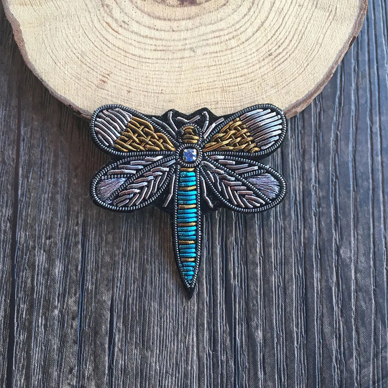 France 2019 new dragonfly design unisex simple DIY free shipping unisex Indian silk brooch