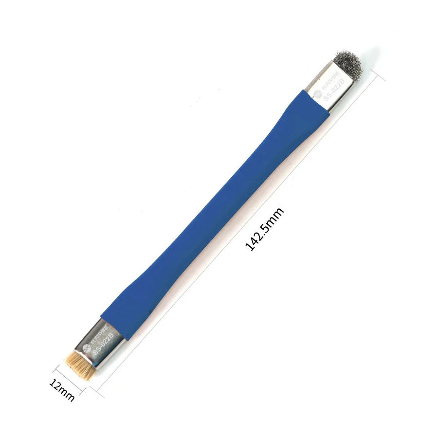 SUNSHINE SS-022B-cepillo de limpieza antiestático para teléfono móvil, Herramientas de limpieza, cepillo de alambre de acero, elimina el pegamento
