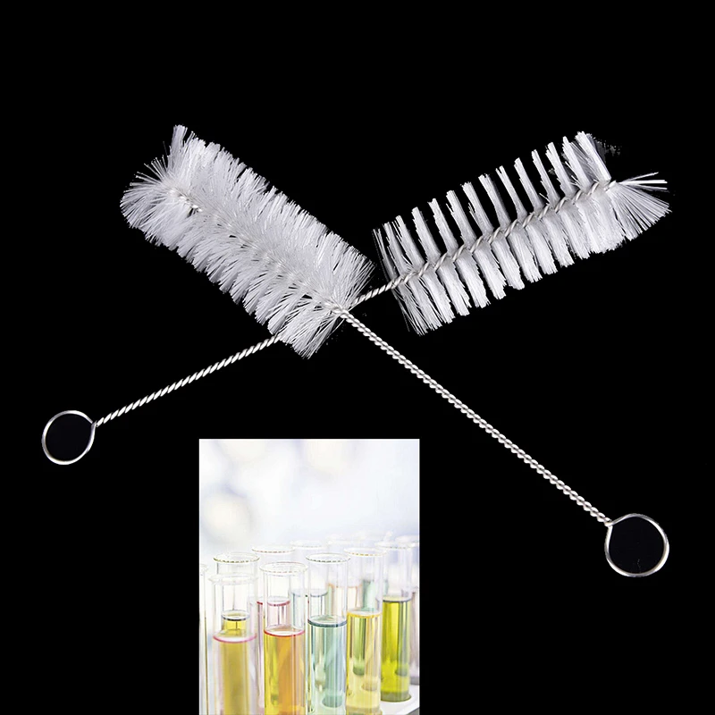 2Pcs Lab Kimia Botol Makan Jerami Tabung Botol Kaca Cleaning Brushes Cleaner Laboratory Supply