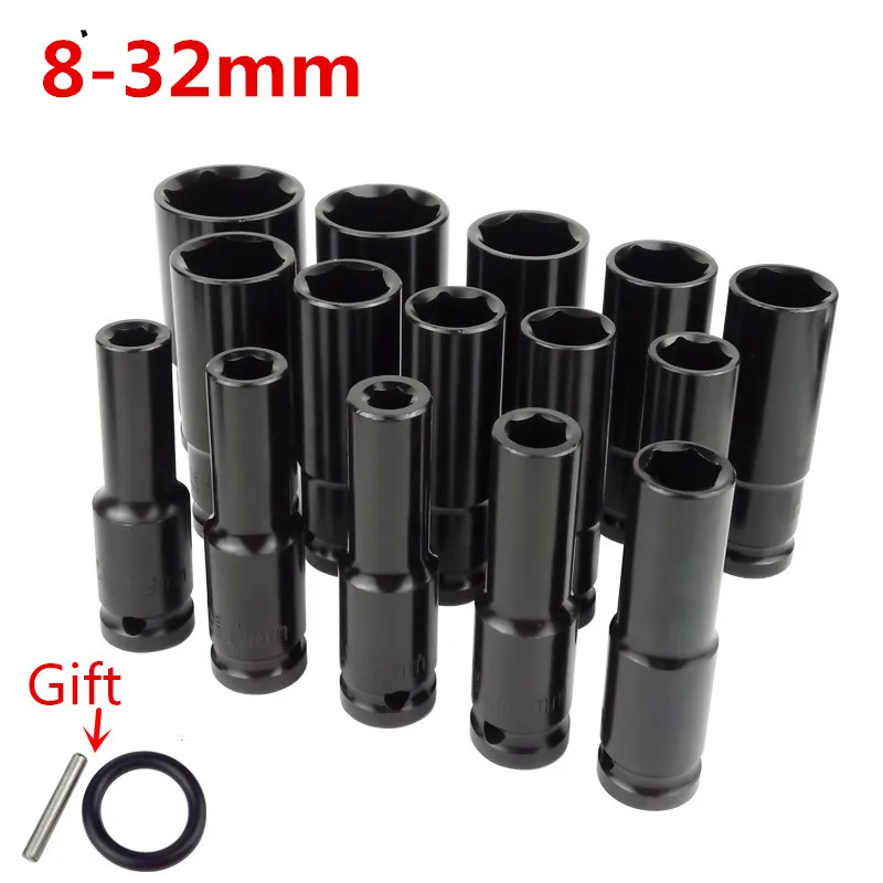 1PCS 8-32MM Impact Socket Set Accessories For Makita Electric Impact Wrench Sleeves Batch Head Drill Chuck For Wrench Adapter