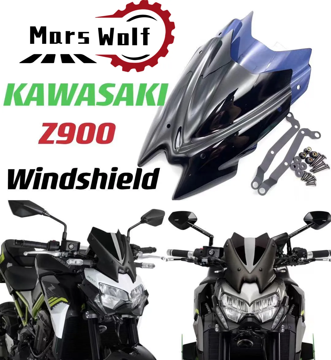 

Motorcycle accessories windscreen sports aim to aim for windscreen deflector vision for kawasaki z 900 z900 Z900 2020 2021