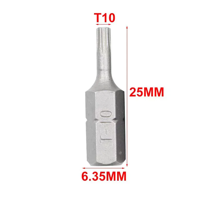 5Pcs 25mm Length Torx Screwdriver Bit Set 1/4\