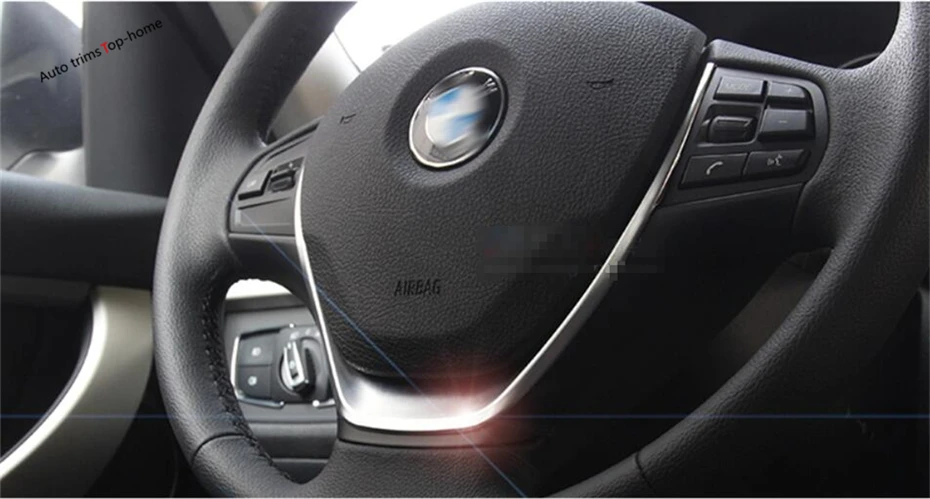 

Yimaautotrims Steering Wheel Strip Cover Trim Fit For BMW 1 3 5 Series F30 118i 320li M line 2017 2018 ABS Interior Mouldings