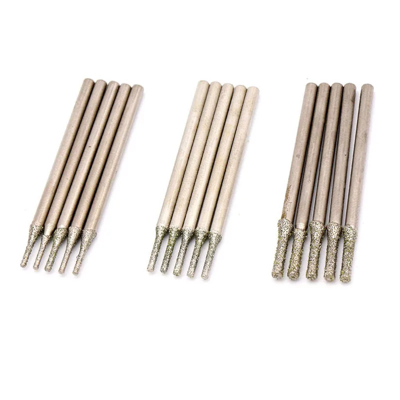 

15PCS 0.4~3.0mm Rod Dia 2.35mm Diamond Grinding Burr Drill Bit Carving Polishing For Jewelry Jade Agate Jade Drill