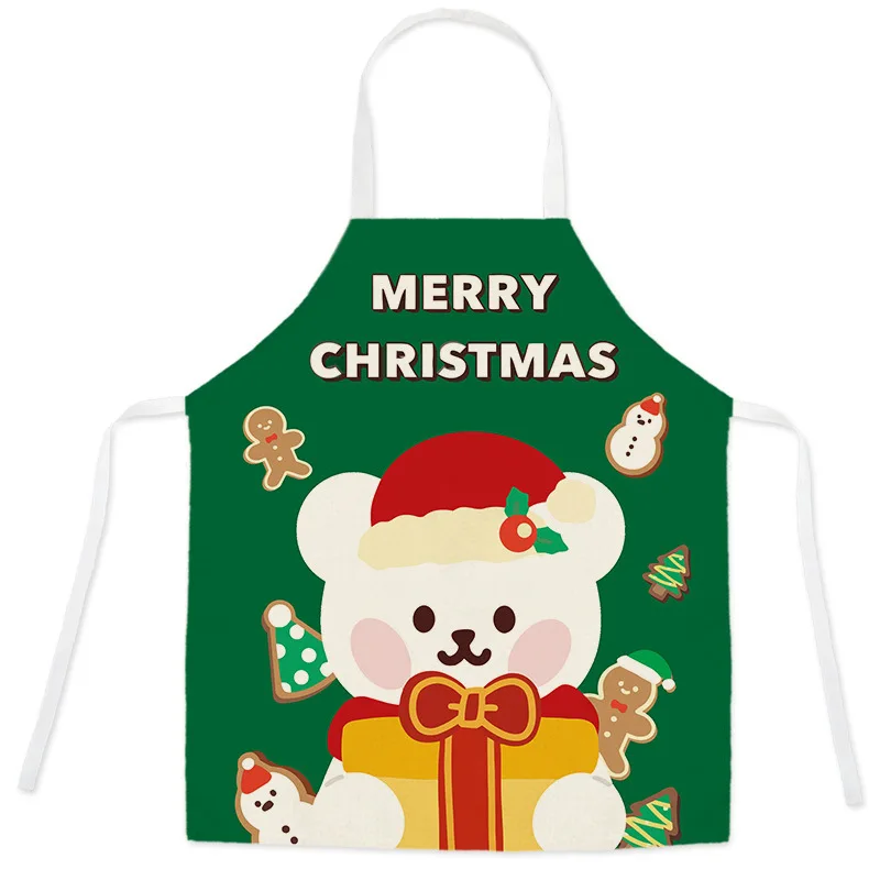 New Christmas Apron Apparel Supplies Parent-child Set Children\'s Clothes Women\'s Pollution-proof and Water-proof Accessories