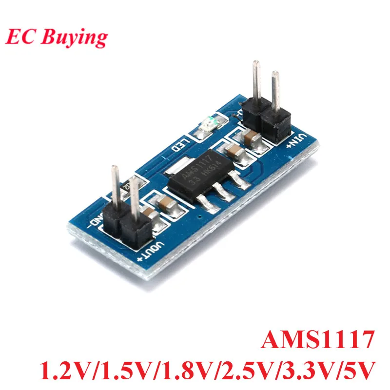 AMS1117 LM1117 4.5-7V to 3.3V 5.0V 1.5V 1.2V 2.5V 1.8V DC-DC Step Down Power Supply Module For Bluetooth-compatible Raspberry Pi