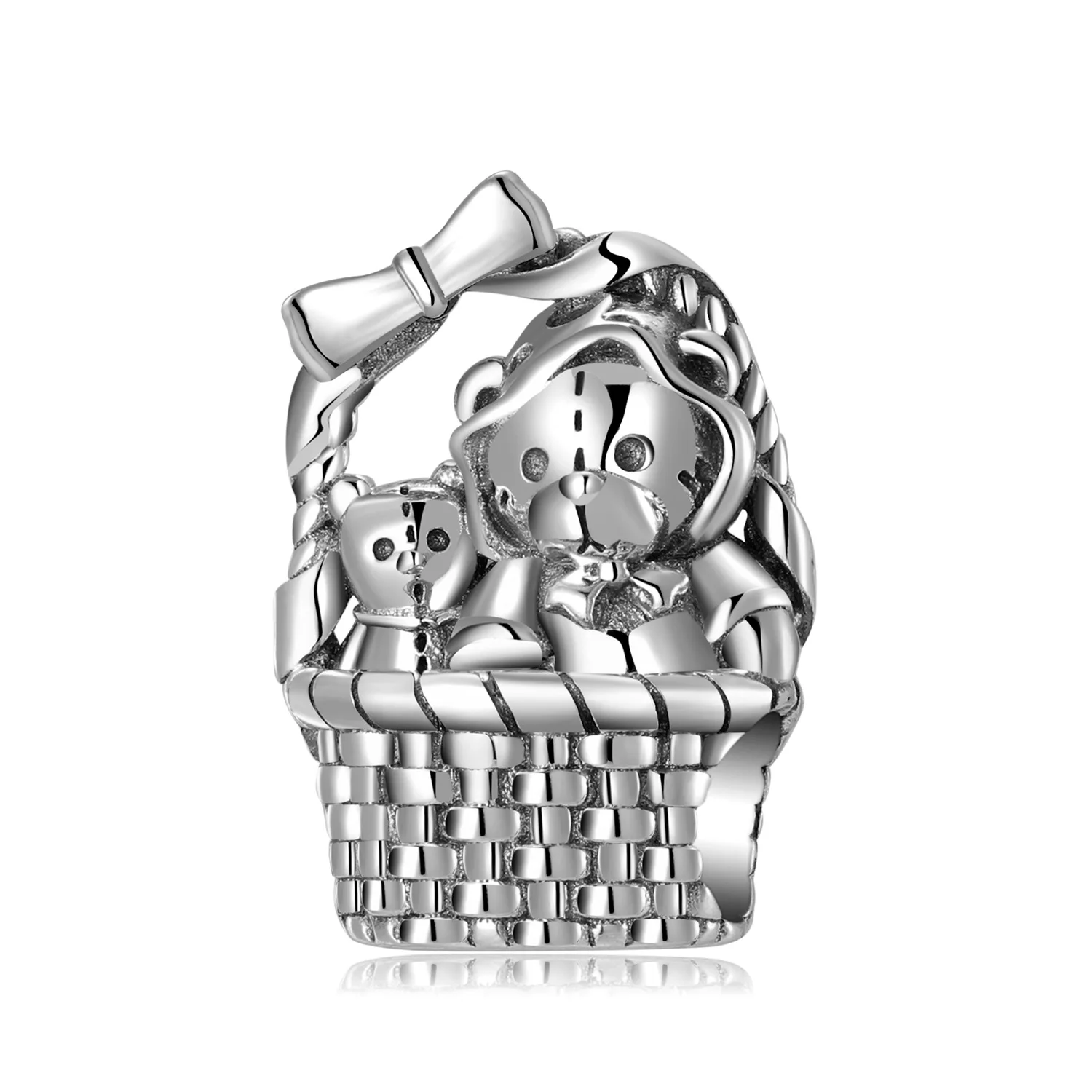 

National Standard S925 Silver 14K Gold Bear Basket Beads Muppet Bear Series Jewelry