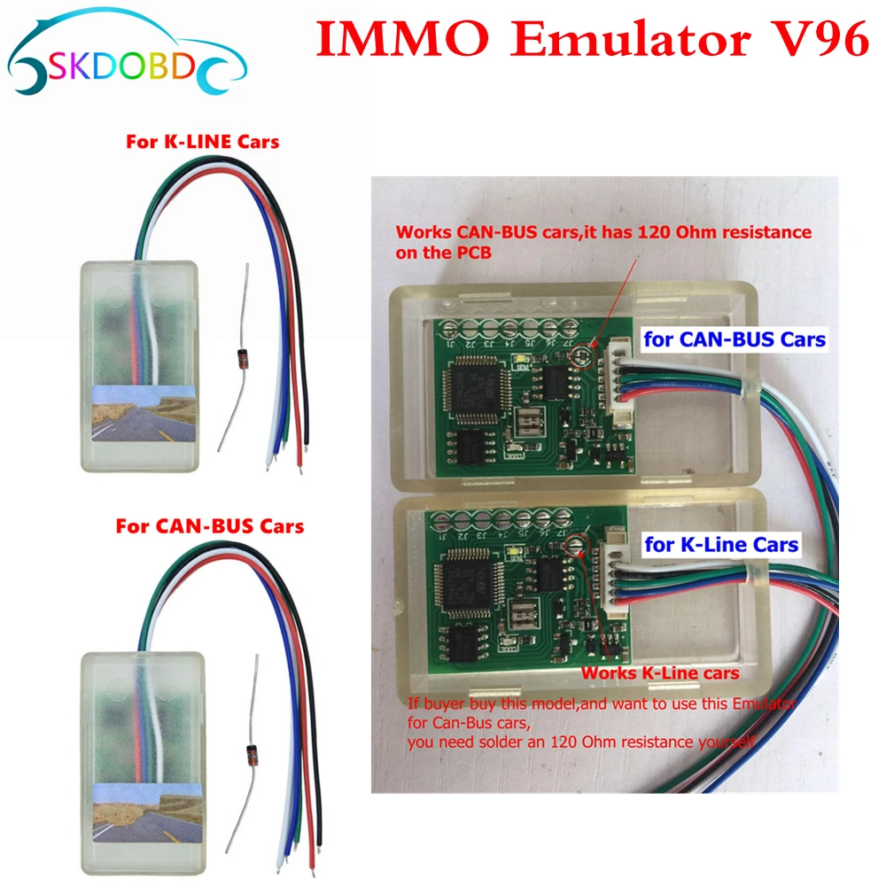 

Newest Emulator Universal IMMO Emulator V96 Universal For CAN-BUS/K-Line Cars For Seat Occupancy OBD Diagnostic Tool Sensor