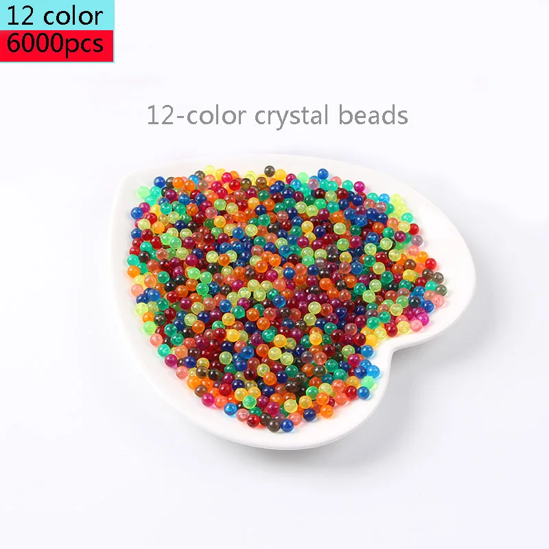 6000pcs 24color 3D puzzle Beads Crystal Color DIY 5mm diy toy Beads Water Spray Set Ball Games Handmade Magic Toy for Children