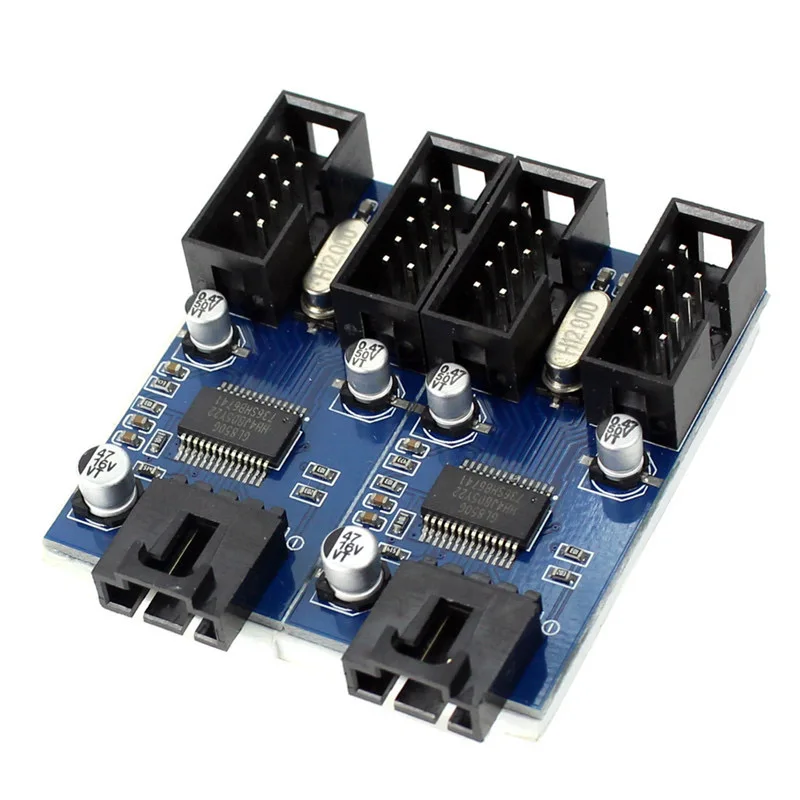 Motherboard USB 2.0 9-pin header connector 1 to 4 expansion hub adapter USB 2.0 male to 4 male 30CM 9-pin internal cable image 4