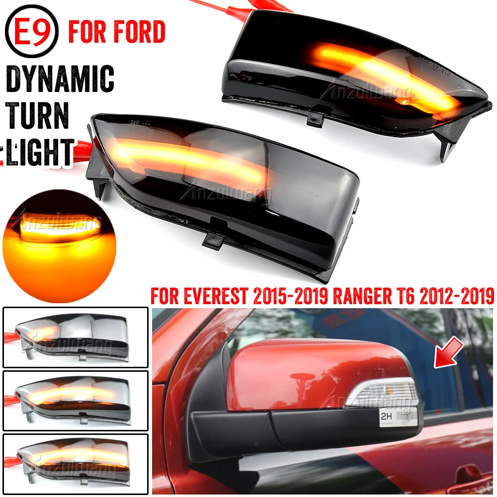 

LED Dynamic Turn Signal Light Side for Ford Ranger T6 2012-2019 Raptor Wildtrak Sequential Scroll Mirror Indicator