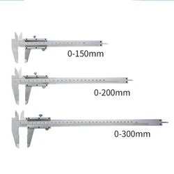 버니어 캘리퍼스 0-150 0-200 300 mm 0.02mm 고정밀 산업 스테인레스 스틸 버니어 캘리퍼스 내충격 메트릭 측정