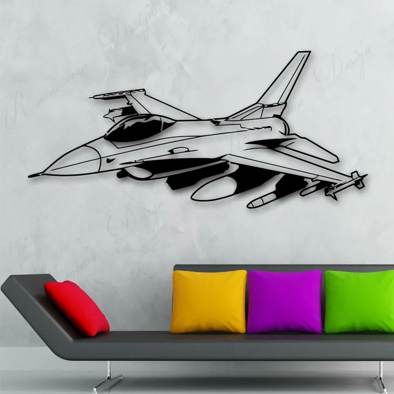 

Warfare Aircraft Plane Jet Aircraft War Wall Decals Vinyl Home Decoration Kids Boys Teens Room Bedroom Gameroom Decals 4394