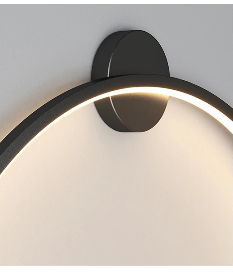 Simple Circle Background Decoration Lamps New Modern LED Wall Lights Living Room Bedroom Bedside Aisle Corridor Indoor Lighting
