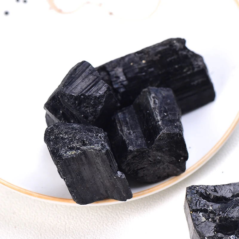 Grava de turmalina negra Natural, espécimen Mineral de piedras preciosas crudas, cristal Irregular, curación, Colección avanzada, elimina el