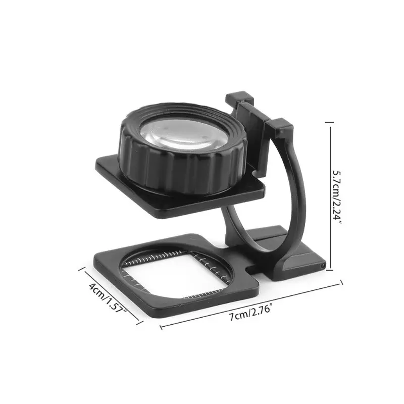 1Pc Metal Foldable Magnifier 20X Linen Tester Loupe Cloth Thread Counter Magnifying Glass