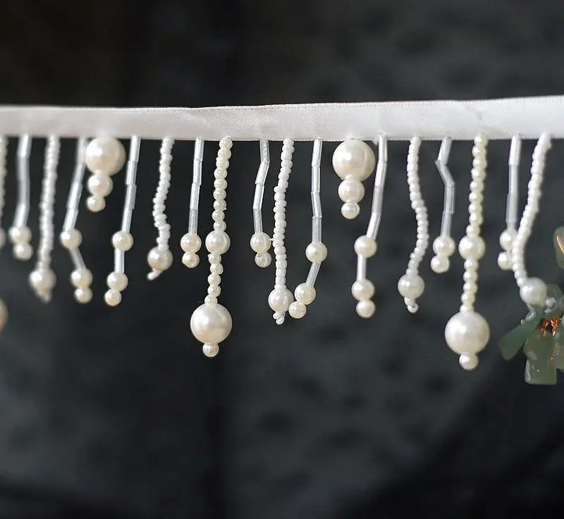 3 Yard/Lot Strass-Anhänger Perlenbesetzte Spitzenborte Quaste DIY Bühnenbekleidung Heimvorhang Hochzeitskleid Dekorative Accessoires – Detail 11