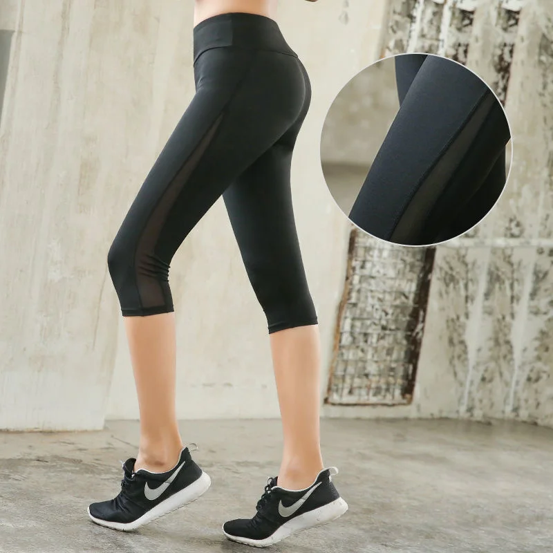 Leggings Women Fitness Yoga Yoga Pants Women's Splicing Sports Running Elastic Pants Pantalones De Mujer Leggins