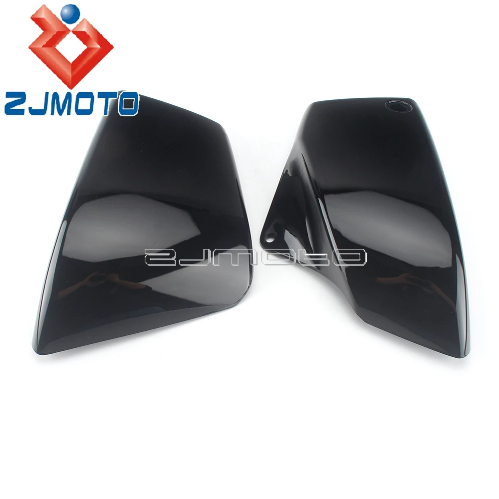 2pc Motorcycle Accessories Chrome/Black Side Battery Fairing Covers Guard Protector For Honda VT1100 Shadow ACE Aero Sabre 99-08