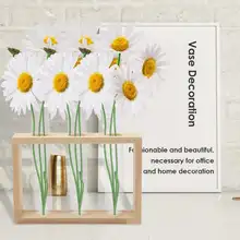 Glass Vase with Wooden Frame for Bonsai #5