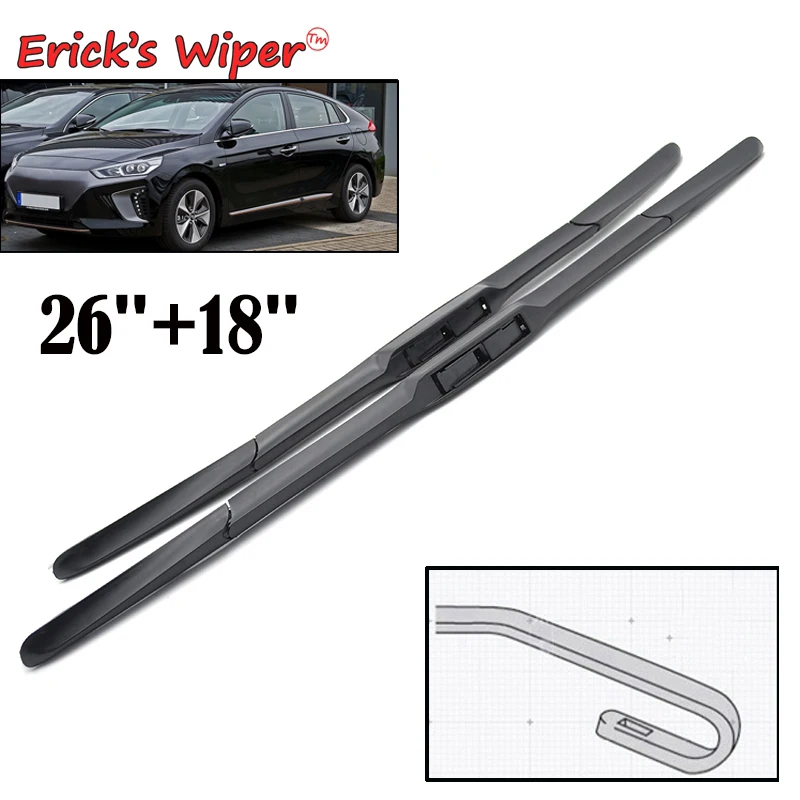 Erick\'s Wiper Hybrid Front Wiper Blades For Hyundai Ioniq 2016 - 2022 Windshield Windscreen Window Car Rain Brushes 26\