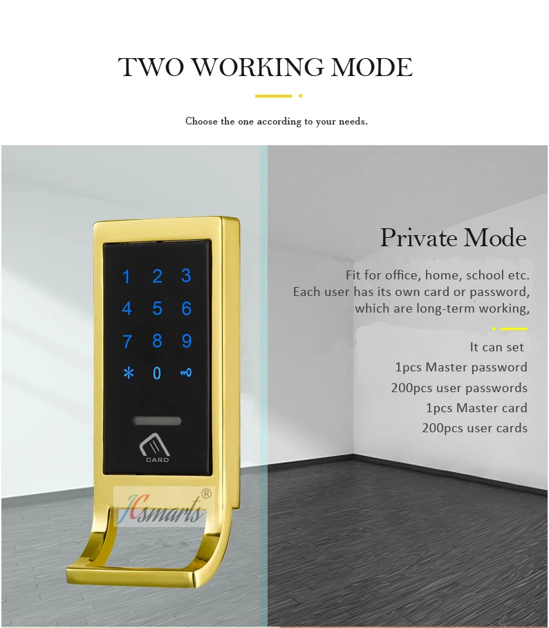 Fabrik Direkt Verkäufe Induktion ID Sauna Sperren Intelligente Bad Zentrum Tür Schrank Locker Code Lock – Detail 6
