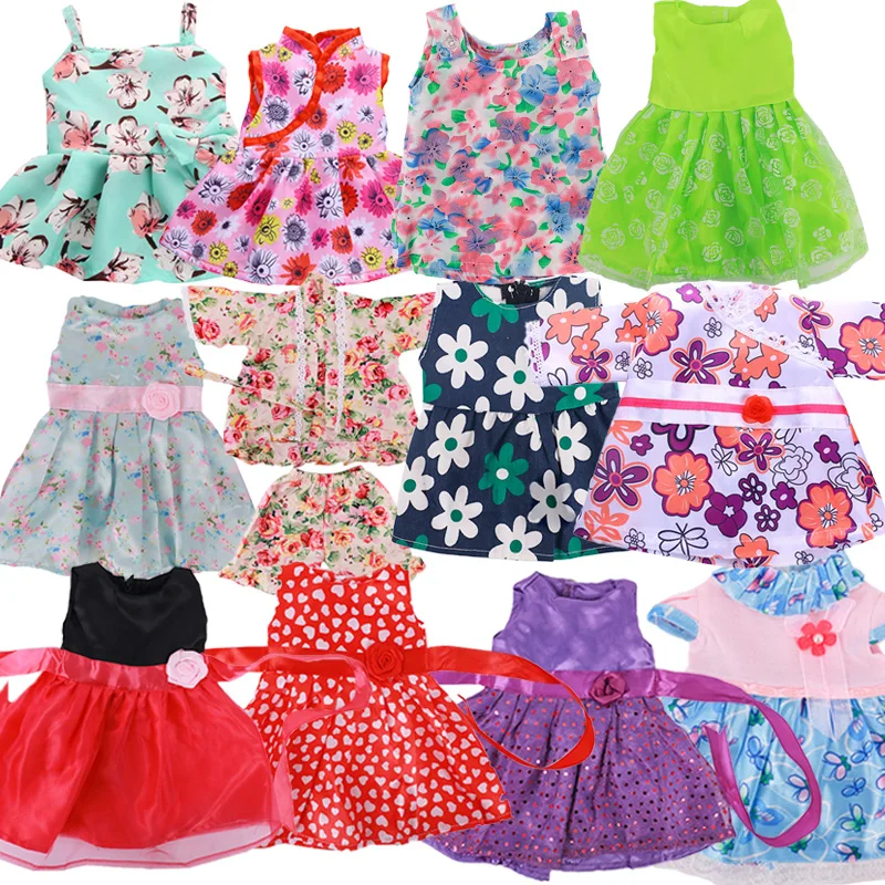 Doll Clothes Accessories Dress Up Fashion Doll 7 Style  Skirts  for 18 Inch  American & 43 Cm New Born Baby Girls Toys DIY Gift