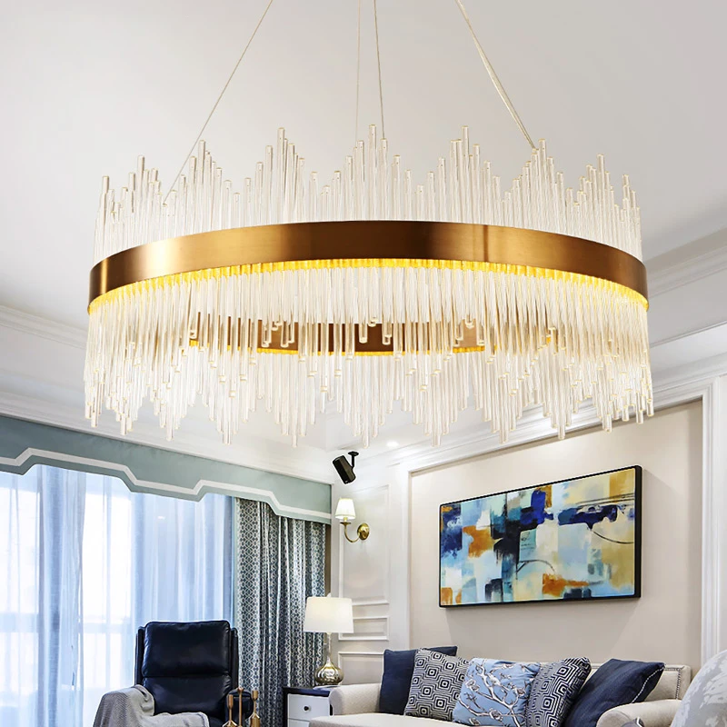 

new arrival modern chandelier LED lights AC110V 220V gold dinning room living room hanglamp