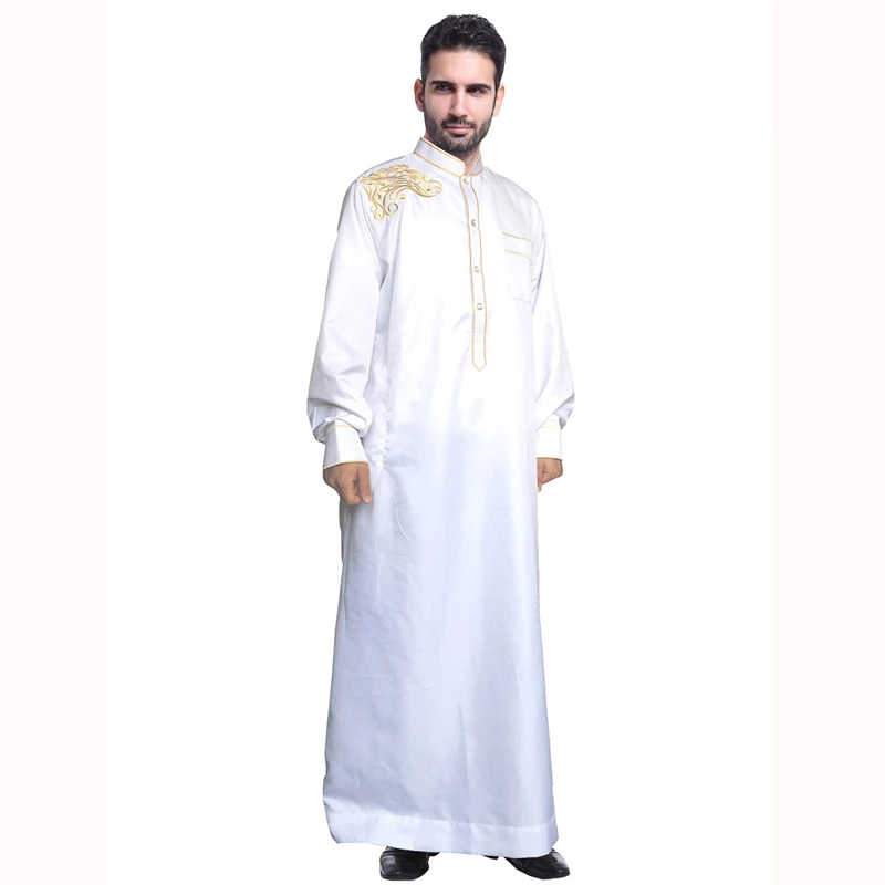 Men\'s  Muslim Clothing Fashion Dubai Abaya Turkey High Quality Embroidery Pakistan Caftan Islamic Robes Moroccan Jelaba