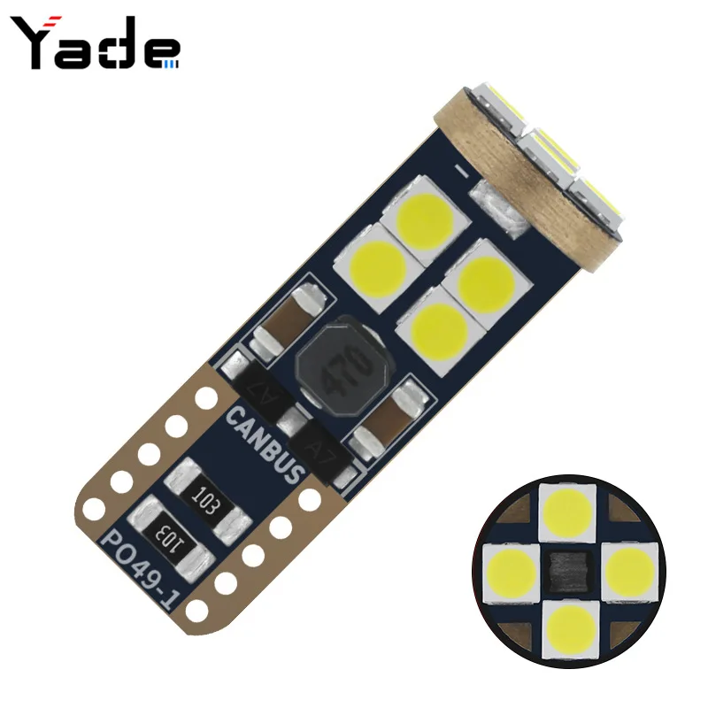 10PCS Side Lamp T10 3030 12smd Automobile Lamp LED High Brightness Wide Voltage Decoding Reading Lamp License Plate Lamp