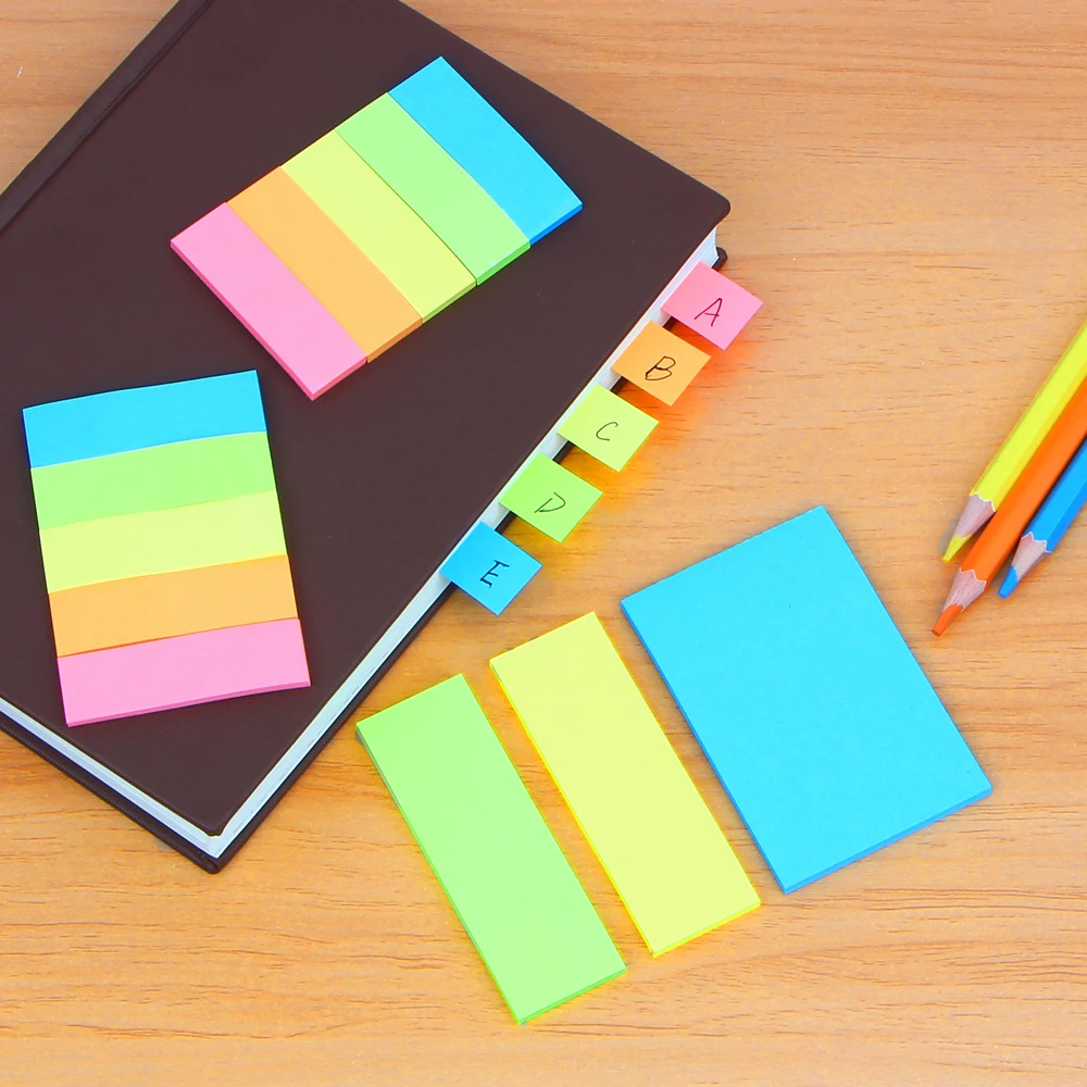 A5A6 Planner Accessory Colored N 6 Holes Binder Sticky Notes Office School Supplies Planner Spiral Memo Pads
