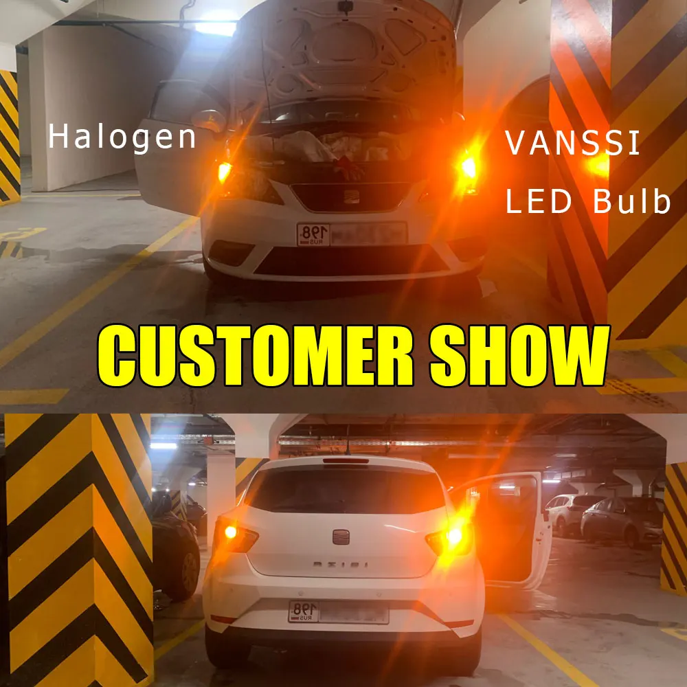 T20 7440 7443 LED Turn Signal Light Bulbs Amber Yellow 7441 7444NA