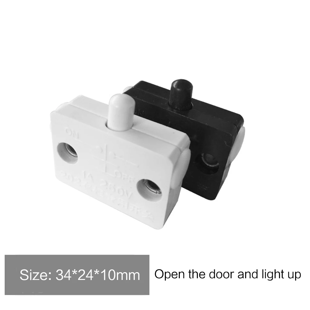 For Home Furniture Cabinet Cupboard Wardrobe Door Touch Light Switch Automatic Reset Switch 1PCS